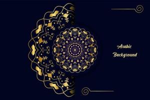 Luxury mandala background with golden arabesque pattern background vector