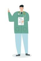 Doctor, medical staff, medicine, healthcare concept. vector