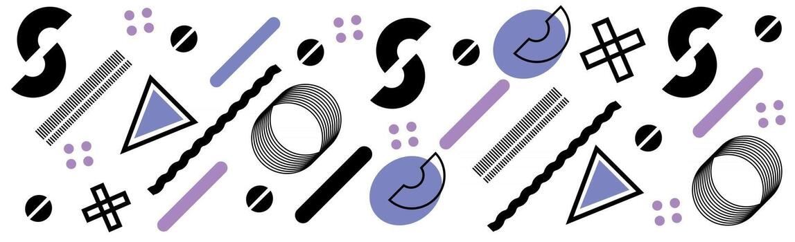 Abstract background with different geometric shapes - illustration vector