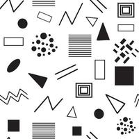 Seamless pattern, various geometric shapes on a white background vector