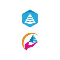 Futuristic Triangle Chain logo design inspiration vector