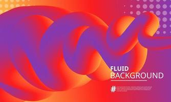 Modern abstract fluid wave background design vector