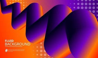 Modern abstract fluid wave background design vector