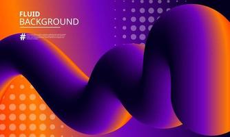 Modern abstract fluid wave background design vector