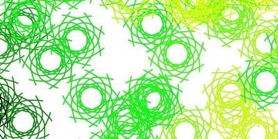 Light Green, Yellow vector pattern with abstract shapes.