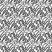 Seamless pattern vector - abstract grunge curly wavy lines