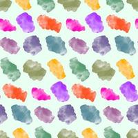 Seamless pattern with watercolor blobs, irregular paint stains vector