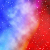 Light Blue, Red vector background with colorful stars.