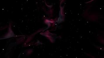 volando a través del fondo del espacio nebulosa sedosa roja video