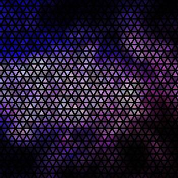 textura de vector púrpura claro con estilo triangular.