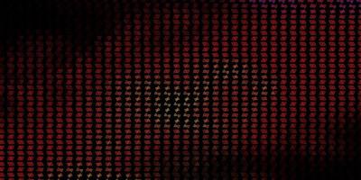 Dark Red vector pattern with magic elements.