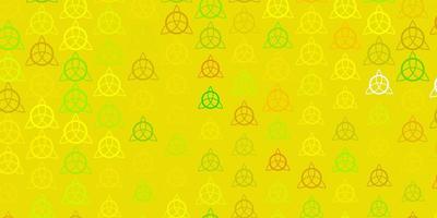 Light Green, Yellow vector pattern with magic elements.