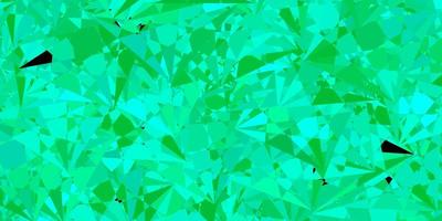 Dark Green vector background with triangles.