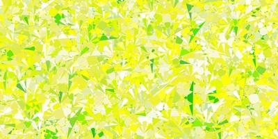 Light Green, Yellow vector template with triangle shapes.