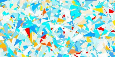 Light blue, yellow vector template with triangle shapes.