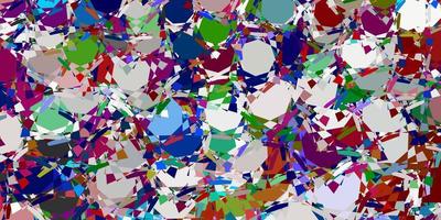 Light Multicolor vector background with polygonal forms.