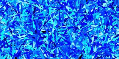 Dark BLUE vector template with crystals, triangles.