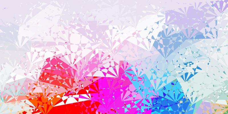 Light Multicolor vector template with triangle shapes.
