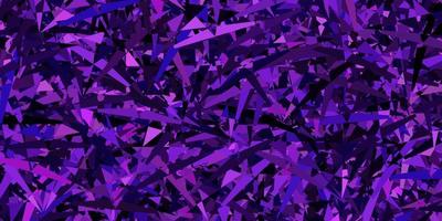 Dark purple vector backdrop with triangles, lines.