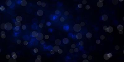 Dark BLUE vector background with spots.