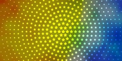 Light Blue, Yellow vector layout with bright stars.