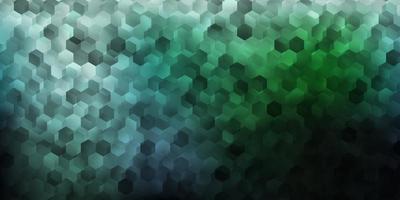Light blue, green vector texture with colorful hexagons.