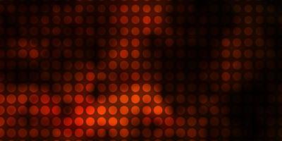 Dark Orange vector backdrop with circles.