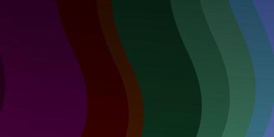 Dark Multicolor vector background with bent lines.