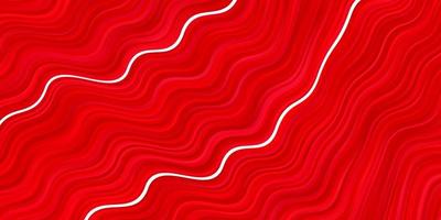Light Red vector pattern with curved lines.