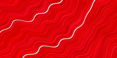 Light Red vector pattern with curved lines.