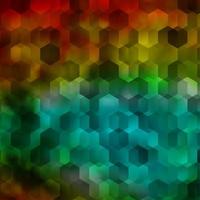 Light Green, Yellow vector background with set of hexagons.