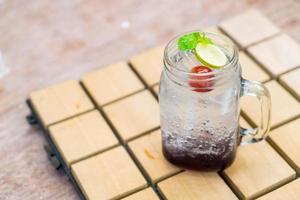 Grape soda mint on the table photo