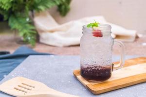 Grape soda mint on the table photo