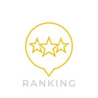 ranking icon on white vector