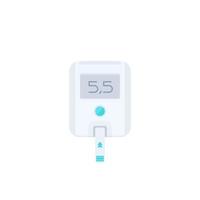 Glucose meter isolated on white, vector