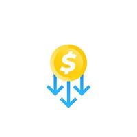 cost reduction vector icon