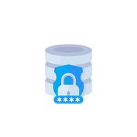 Ilustración de vector de seguridad de base de datos