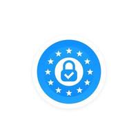 GDPR, General data protection regulation vector icon