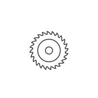 mill cutter, sawmill line vector icon