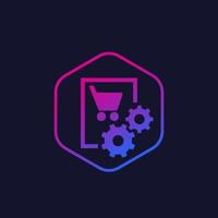 order, purchase processing vector icon