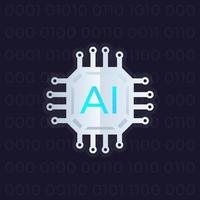 Artificial intelligence, AI vector illustration