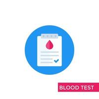 blood test results icon vector