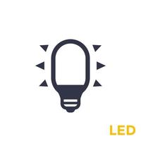 led bulb icon, vector