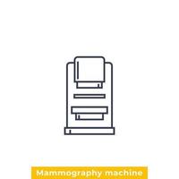 Mammography machine, line vector icon