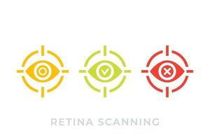 retina scan icons vector