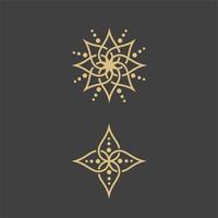 Geometric arabic ornamental symbols template vector