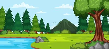 fondo del paisaje del bosque vector