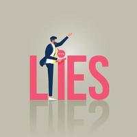 Lying people in business or politics concept vector