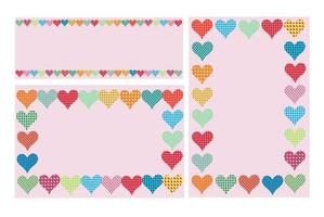 Frame with hearts for Valentine's day. vector