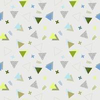 Memphis style abstract seamless pattern with simple geometric shapes vector